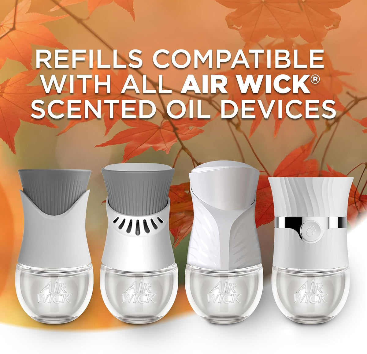 Air Wick Plug in Scented Oil Refill, Apple Cinnamon Medley, 5ct, Air Freshener, Essential Oils
