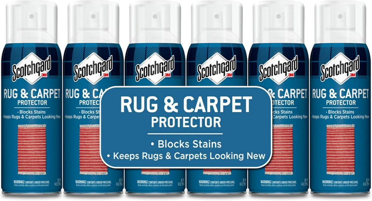 Scotchgard Rug & Carpet Protector, Carpet & Rug Protector Blocks Stains During Spring and Summer Gatherings, Fabric Protector Makes Cleanup of Stains from Muddy Footprints Easier, 14 oz(Pack of 6)