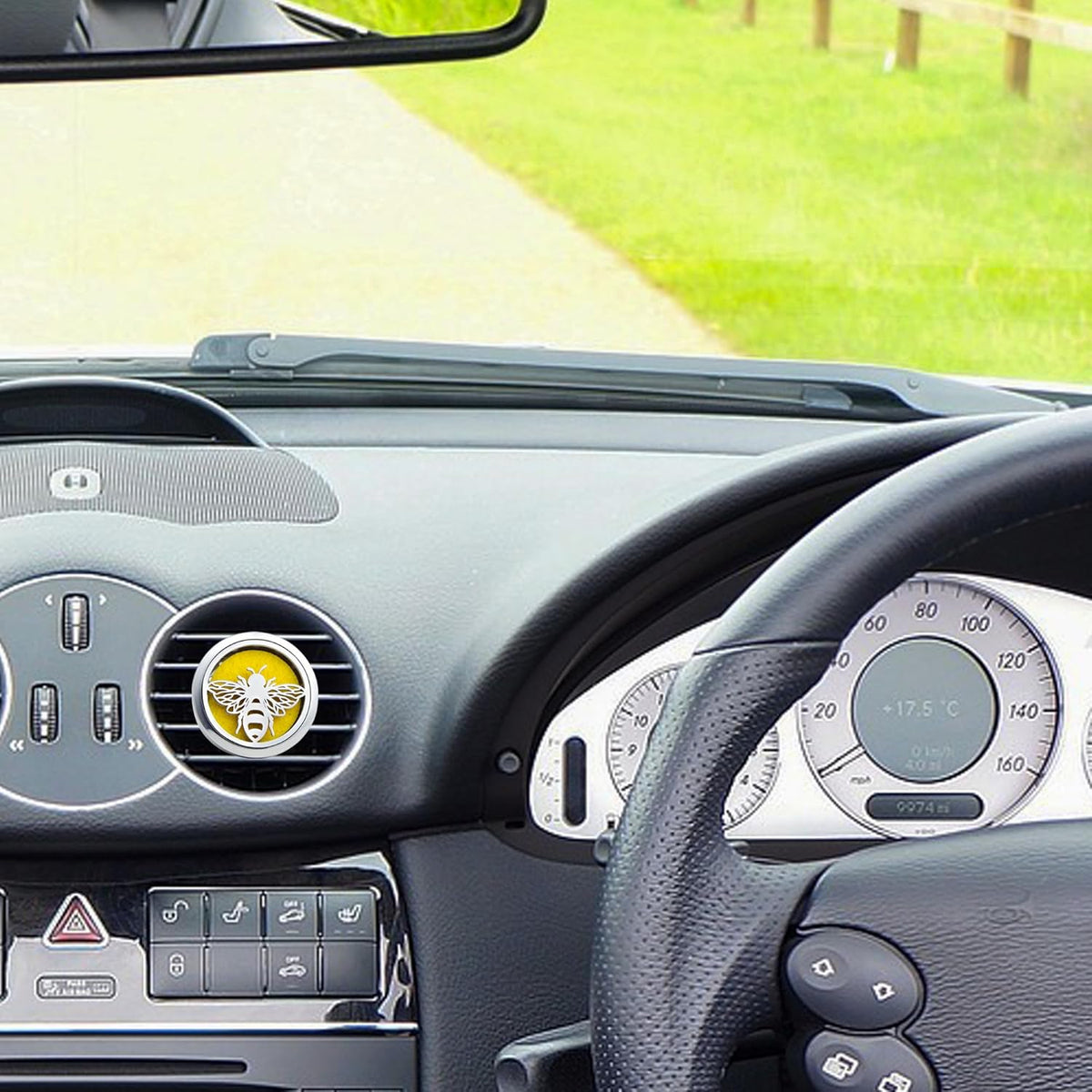 Car Diffuser Vent Clip 30mm Aromatherapy Essential Oil Automotive Diffuser Air Fresheners Vent Clips Car Accessories for Women Birthday Gifts (Bee)