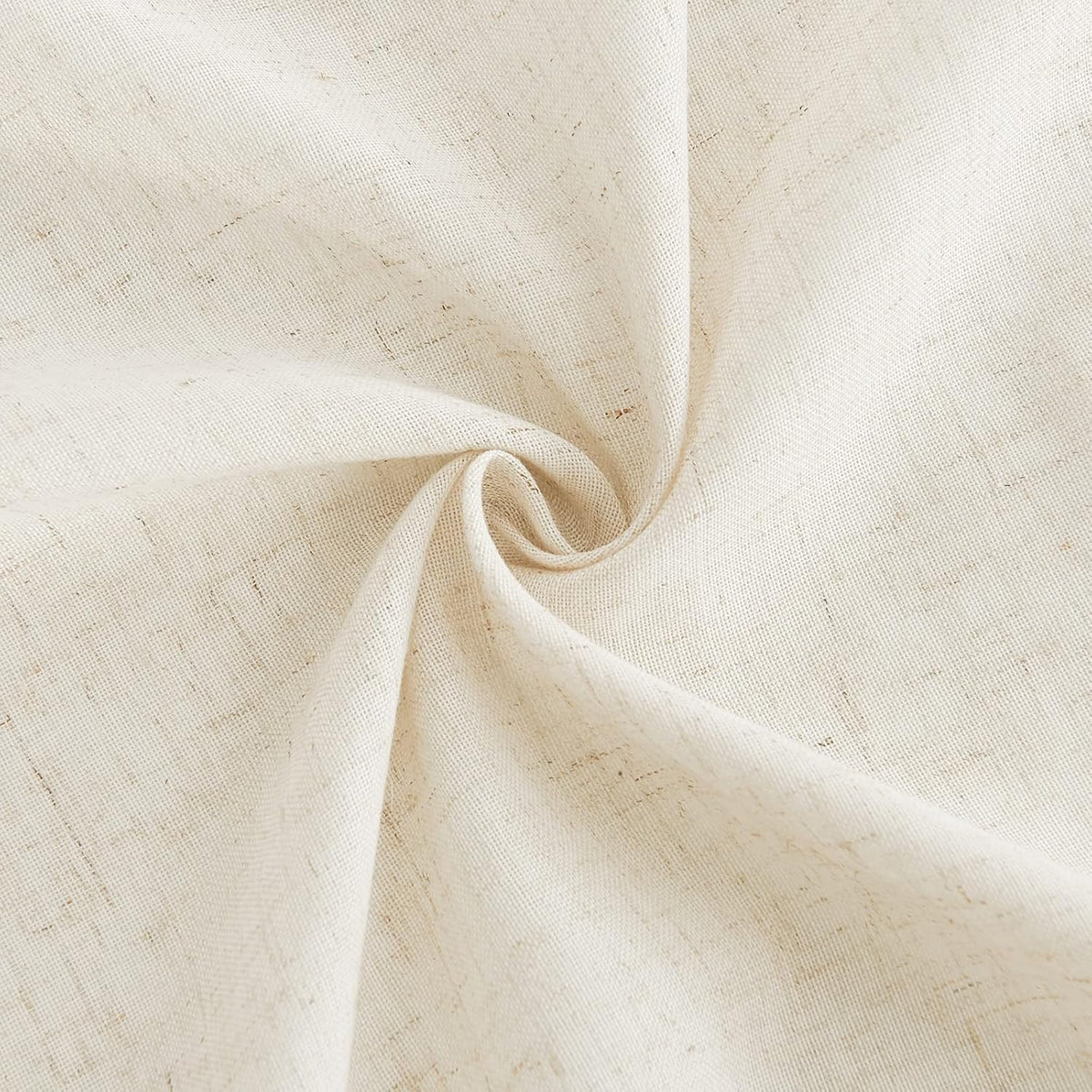 NICETOWN Blackout French Door Curtains for Privacy, Farmhouse Linen Room Darkening Door Shade for Living Room, Rod Pocket Kitchen Curtains (Natual, 36" W x 72" L, 1 Panel)