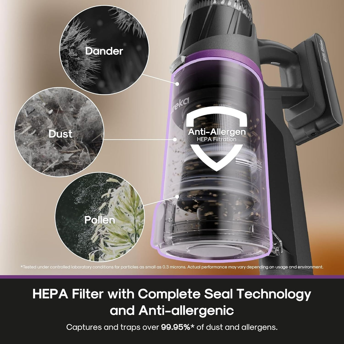 Eureka Cordless Stick Vacuum Cleaner ReactiSense 440, 60-Min Runtime, Anti-Tangle Brushroll, Intelligent Sensing Technology, Ideal for Pet Hair, HardFloors & Carpets