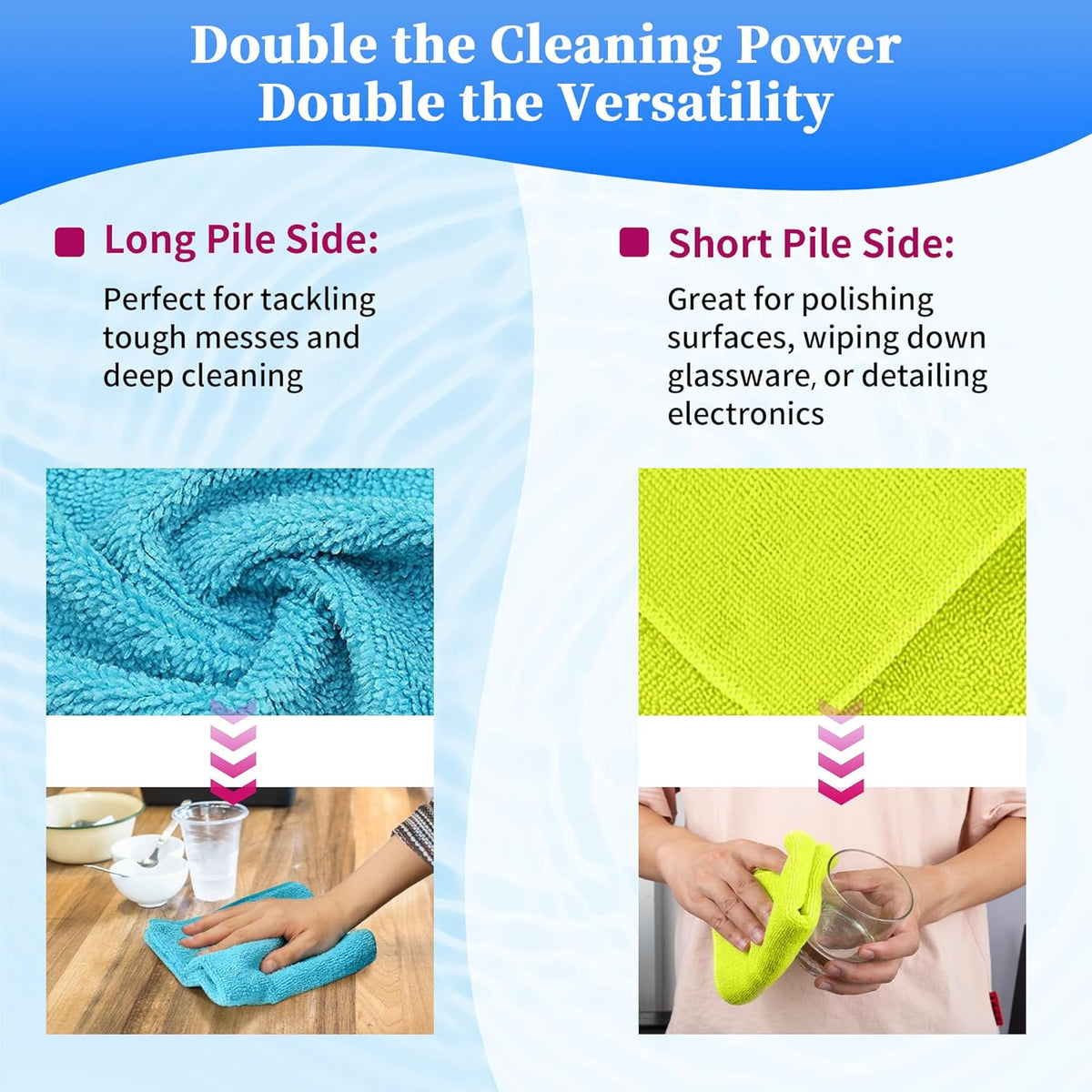 FIXSMITH Microfiber Cleaning Cloth - Pack of 12, Multi-Functional Towels, Size: 12 x 16 in, Highly Absorbent Rags, Lint-Free, Streak-Free for Car, Kitchen, Home, Office