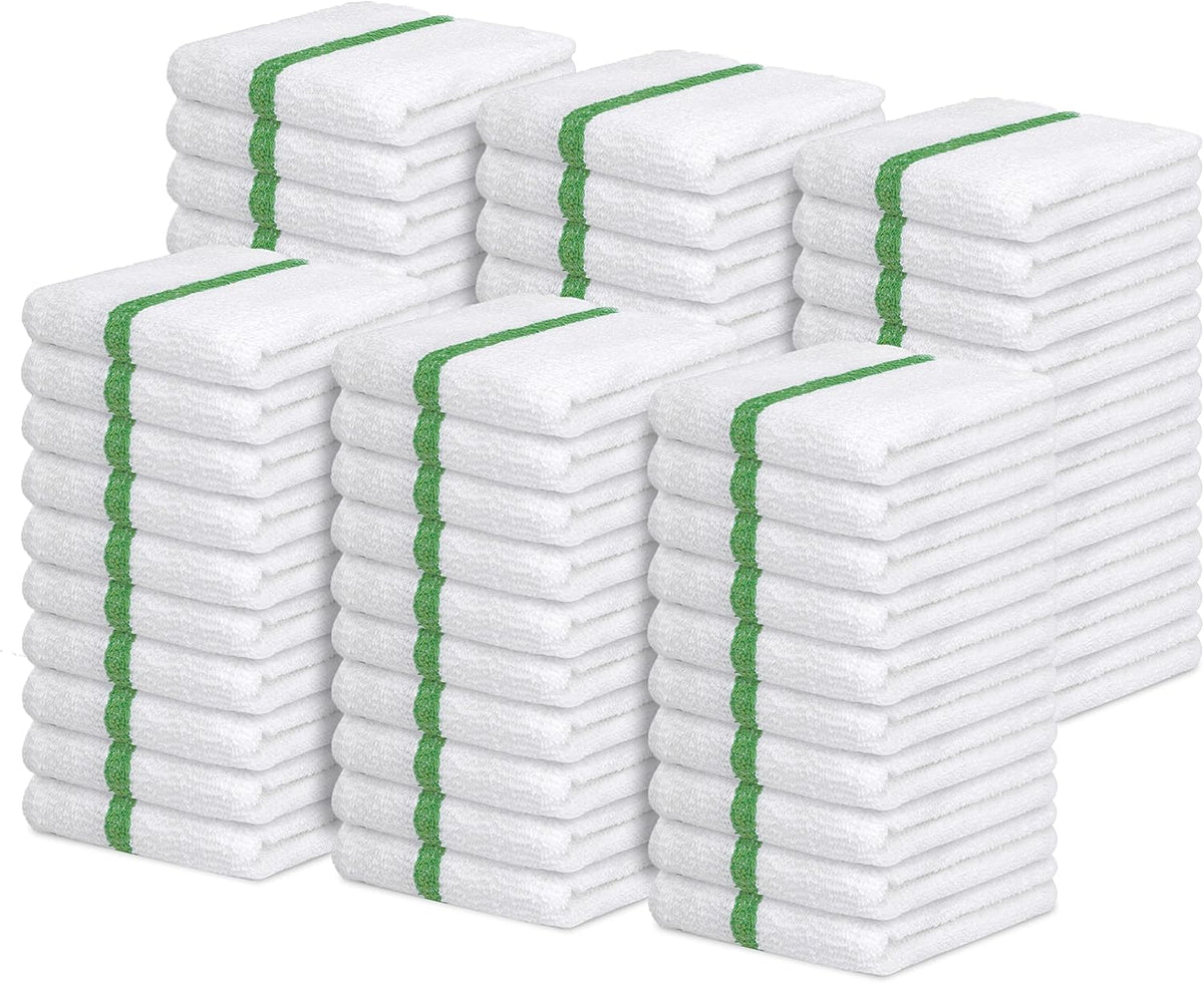 Avalon Towels Terry Bar Mop Towels (Value Pack of 60) Size 16"x19" – Absorbent and Durable, Multipurpose Cleaning Rags, Cotton Cleaning Cloths, Terry Cloth Rags, Reusable Shop Rag