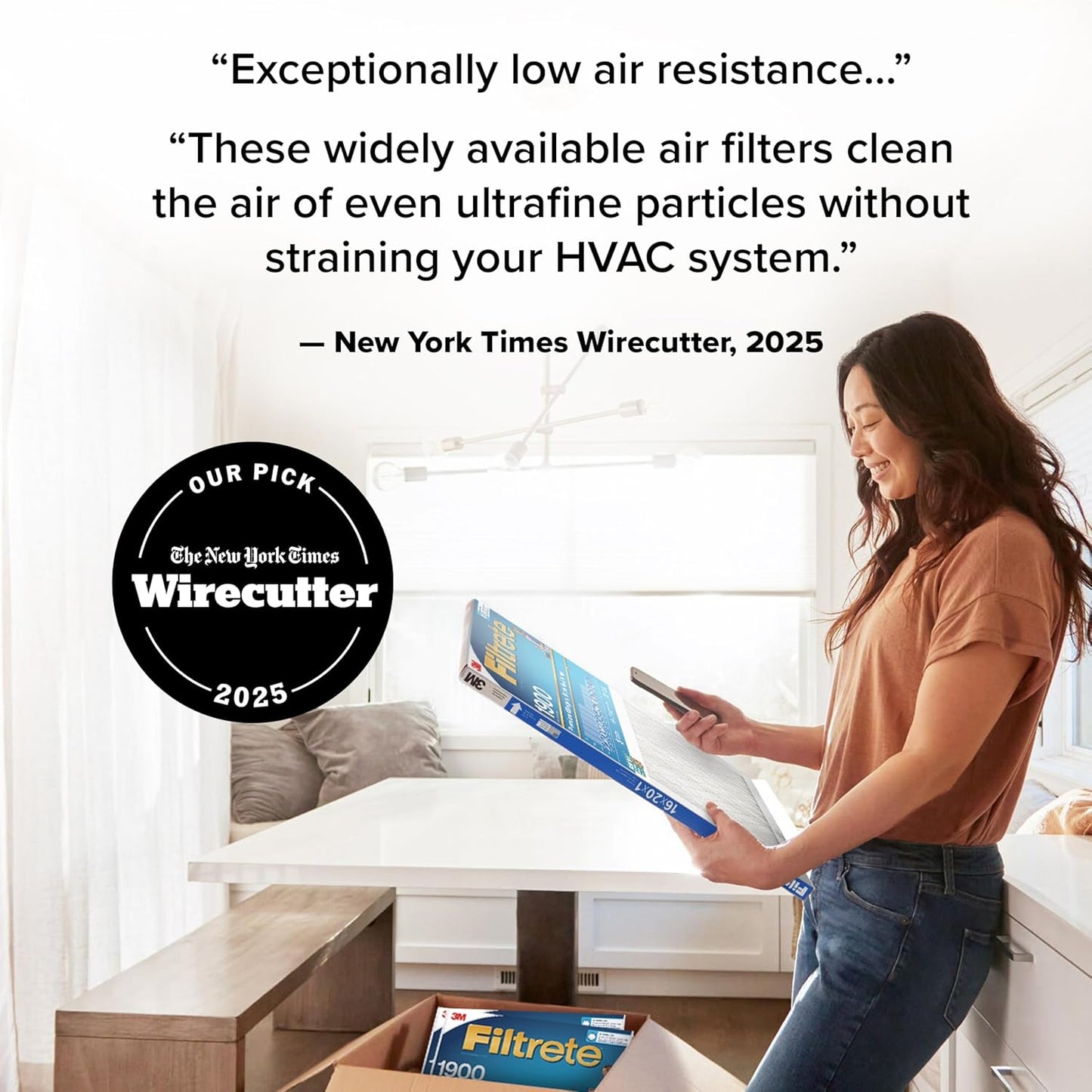 Filtrete 20x24x1 AC Furnace Air Filter, MERV 13, MPR 1900, Premium Allergen, Bacteria & Virus Filter, 3-Month Pleated 1-Inch Electrostatic Air Cleaning Filter, 6-Pack (Actual Size 19.81x23.81x0.78 in)
