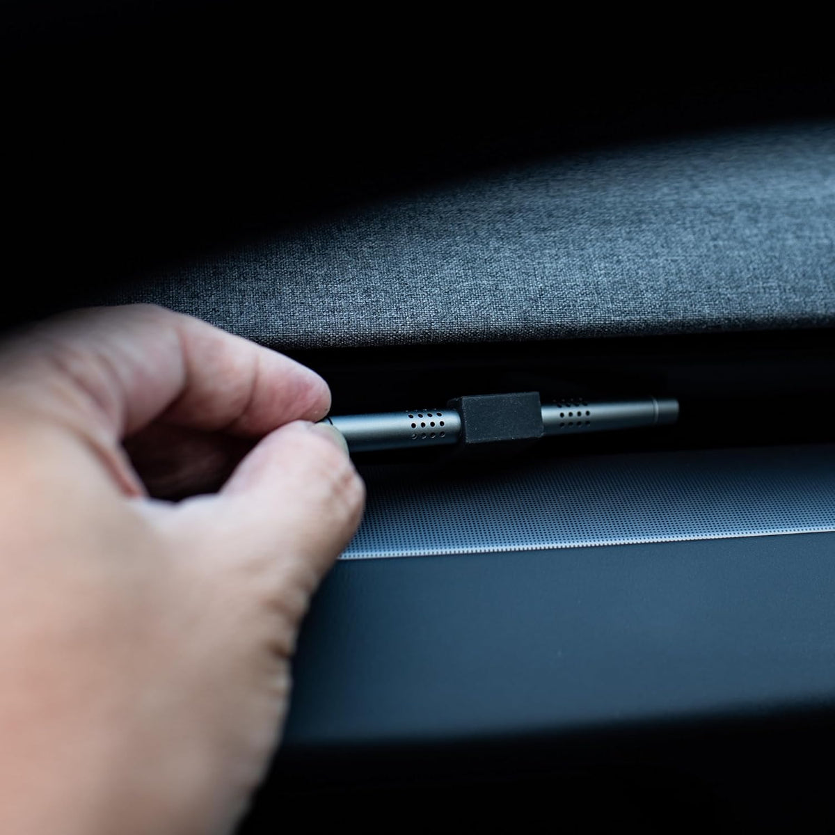 Tesla New Model 3 (Highland) and Model Y (Juniper) Air Freshener | Invisible Slim Design | Aromatherapy Scent | Auto Odor Eliminator | Must Have Tesla Accessories