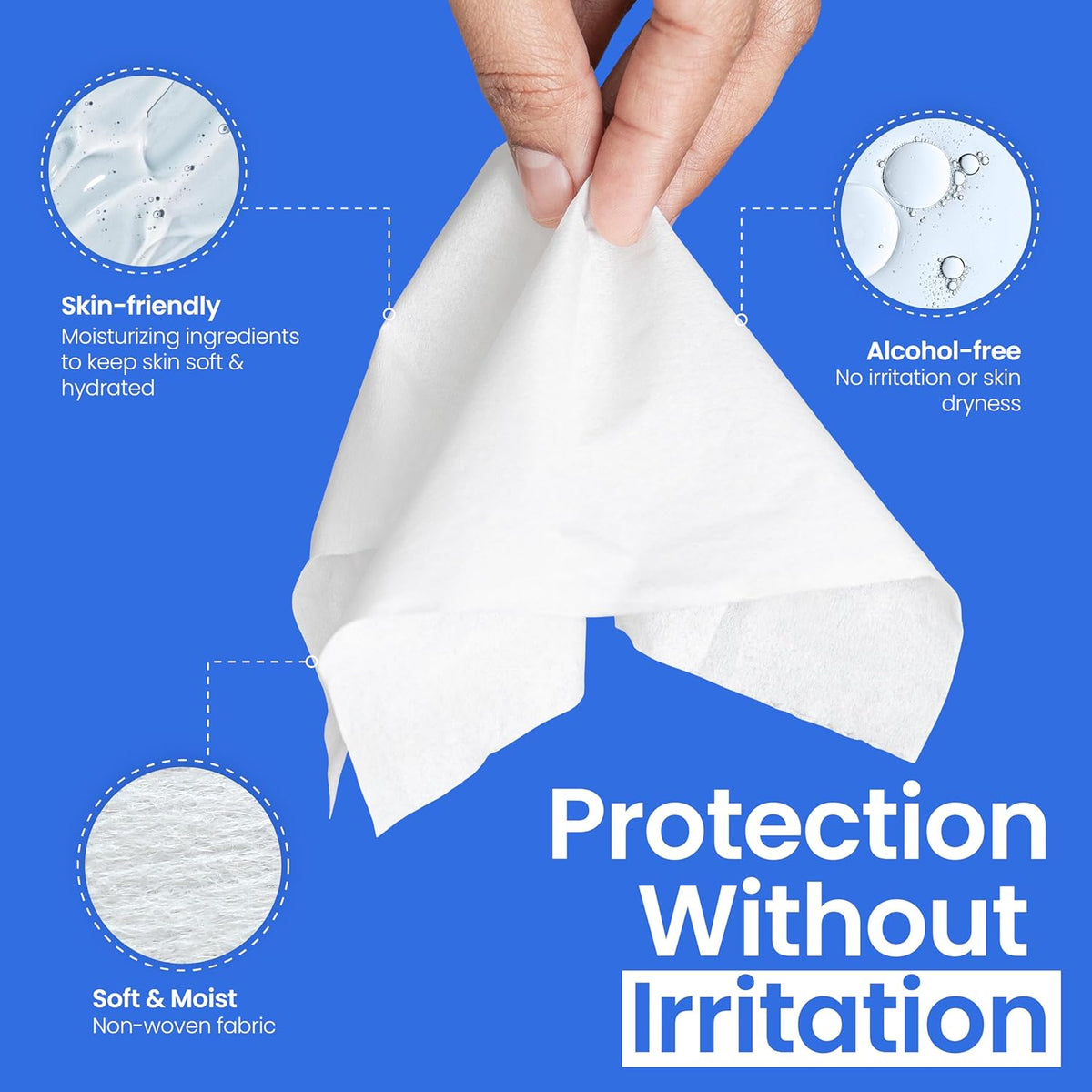 Safe n' Simple Skin Barrier Wipes - 25 Large 5” x 7” Individually Wrapped No-Sting Barrier Film - Skin Prep Protective Wipes - Medical Bandage Barrier Film for Skin