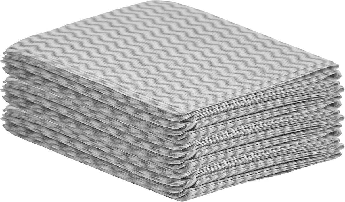 Superio Handy Wipes For Kitchen Multi-Purpose Heavy-Duty Reusable Cleaning cloth for house, Bathroom, and office. Disposable Dish Towel (15 Grey)