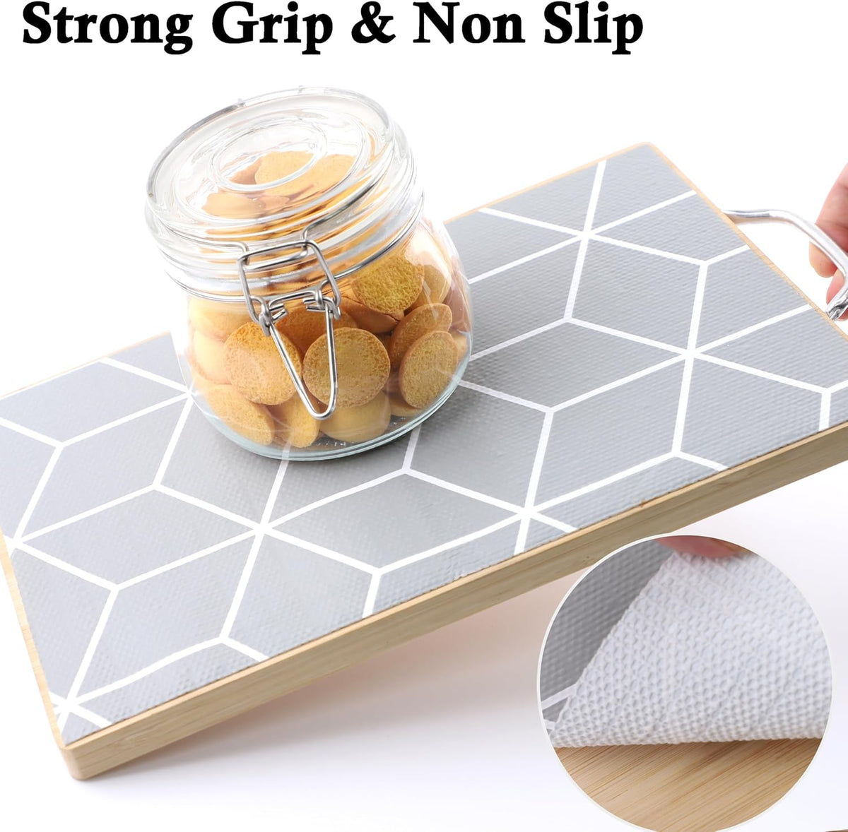 Shelf Liner 16 Inch Wide X 20 Ft Waterproof Cabinet Drawer Paper Mat Non Slip Pantry Cupboard Closet Liners Non Adhesive Liner for Kitchen Bathroom Dresser Refrigerator Under Sink