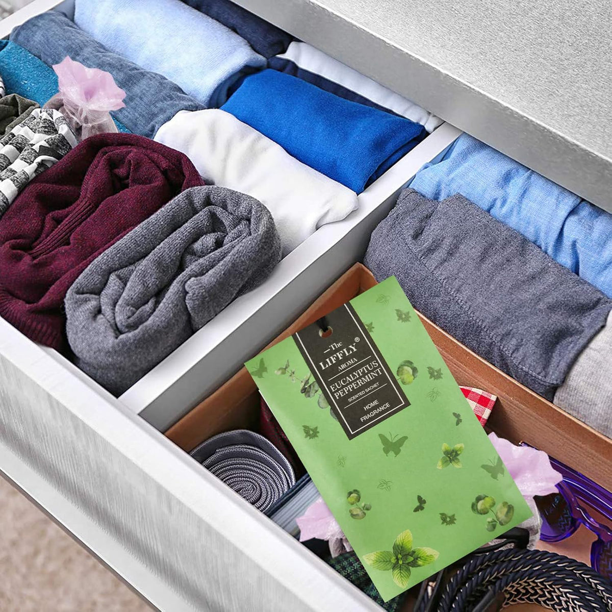 14 Packs Eucalyptus Peppermint Scented Sachets Bag fit Drawers and Closets Long Lasting