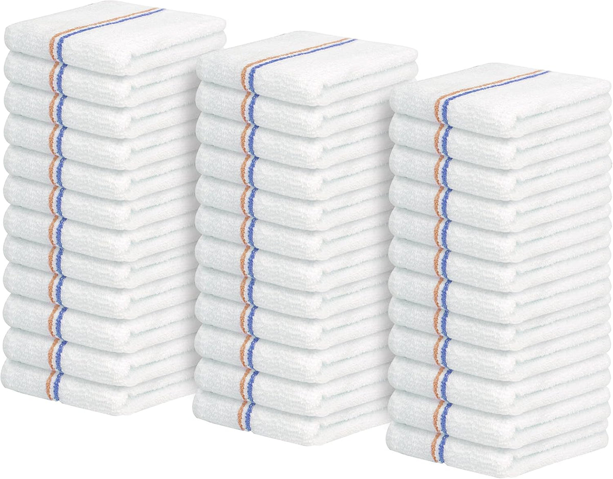 Avalon Towels Terry Bar Mop Towels (Value Pack of 36) Size 16"x19" – Absorbent and Durable, Multipurpose Cleaning Rags, Cotton Cleaning Cloths, Terry Cloth Rags, Reusable Shop Rag