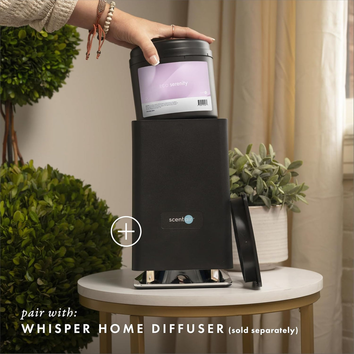 ScentAir Whisper Home Monthly Plug-in Refill, Fragrance Cartridge for Home and Office, ECO Serenity