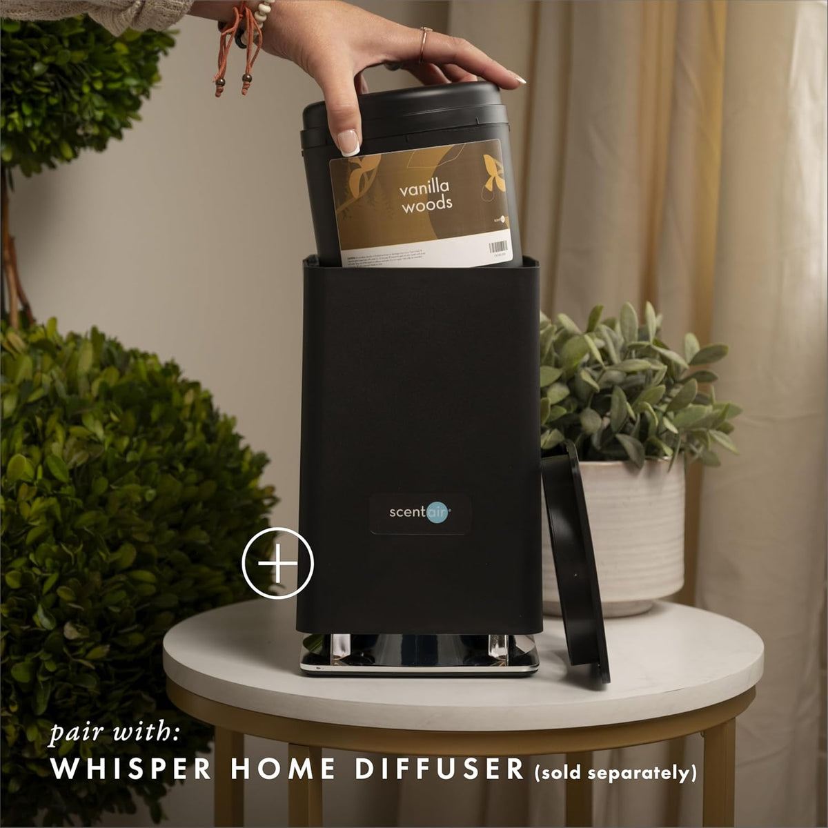 ScentAir Whisper Home Monthly Plug-in Refill, Fragrance Cartridge for Home and Office, Vanilla Woods