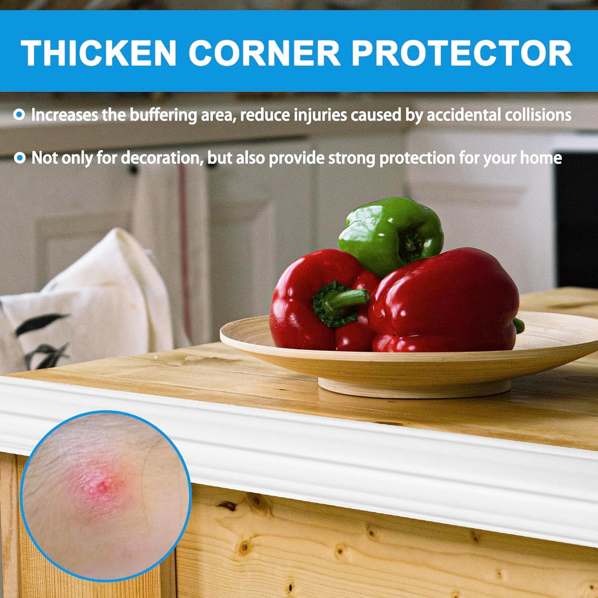Wall Corner Protector Peel and Stick Corner Trim Molding Flexible Inside & Outside Wall Edge Guard Self Adhesive Moulding Trim for Edge Use, White, 2.3” W x 10’ L