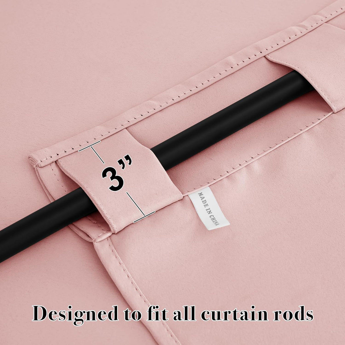 RYB HOME Small Window Curtains Blackout, Privacy Thermal Insulating Drapes for Girls Bedroom Bathroom Basement Cafe Classroom Window Decor, W 34 x L 45 inches, Peach Blush, 2 Panels