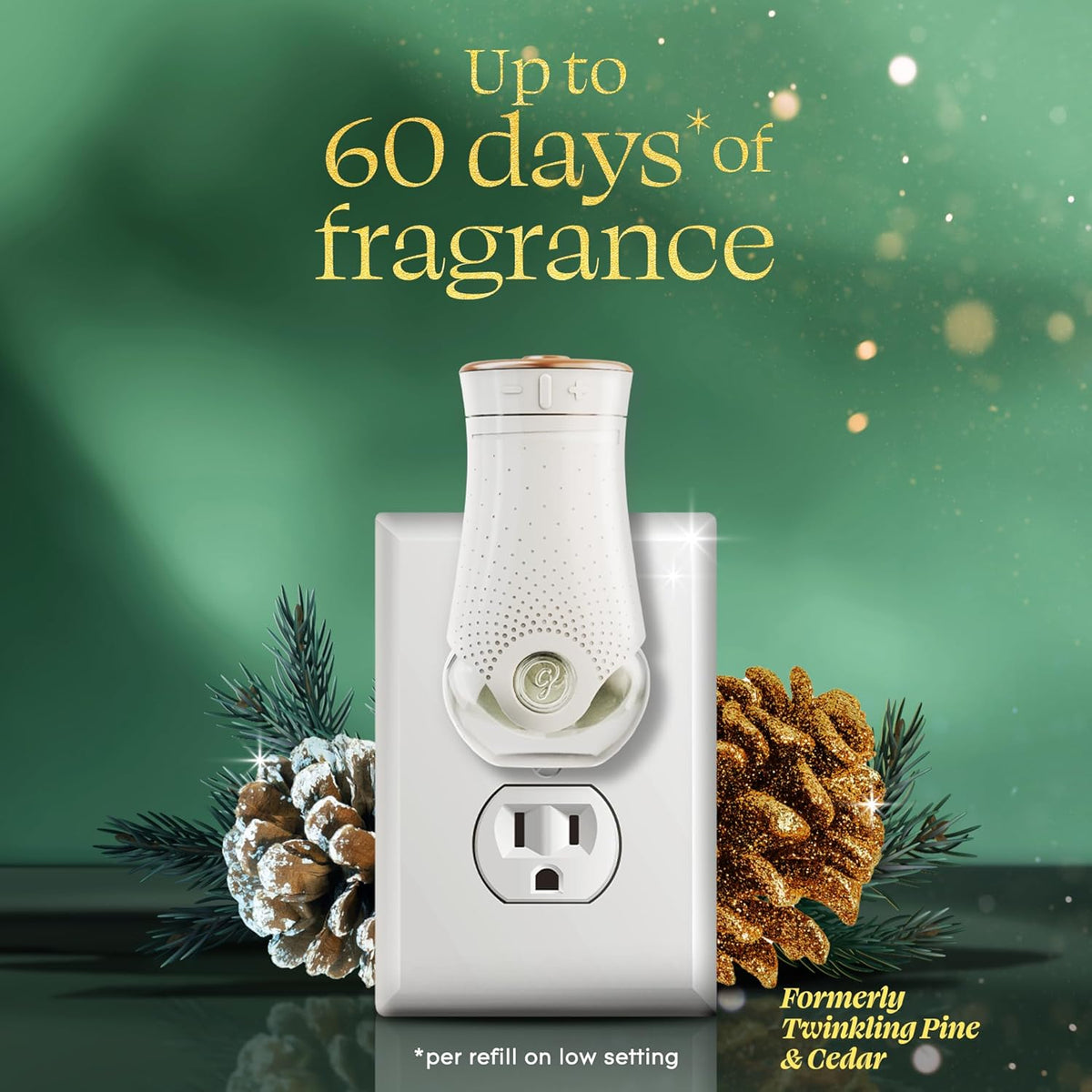 Glade PlugIns Refills Air Freshener, Balsam & Spruce, Scented and Essential Oils for Home and Bathroom, 0.67 Fl Oz, 5 Count