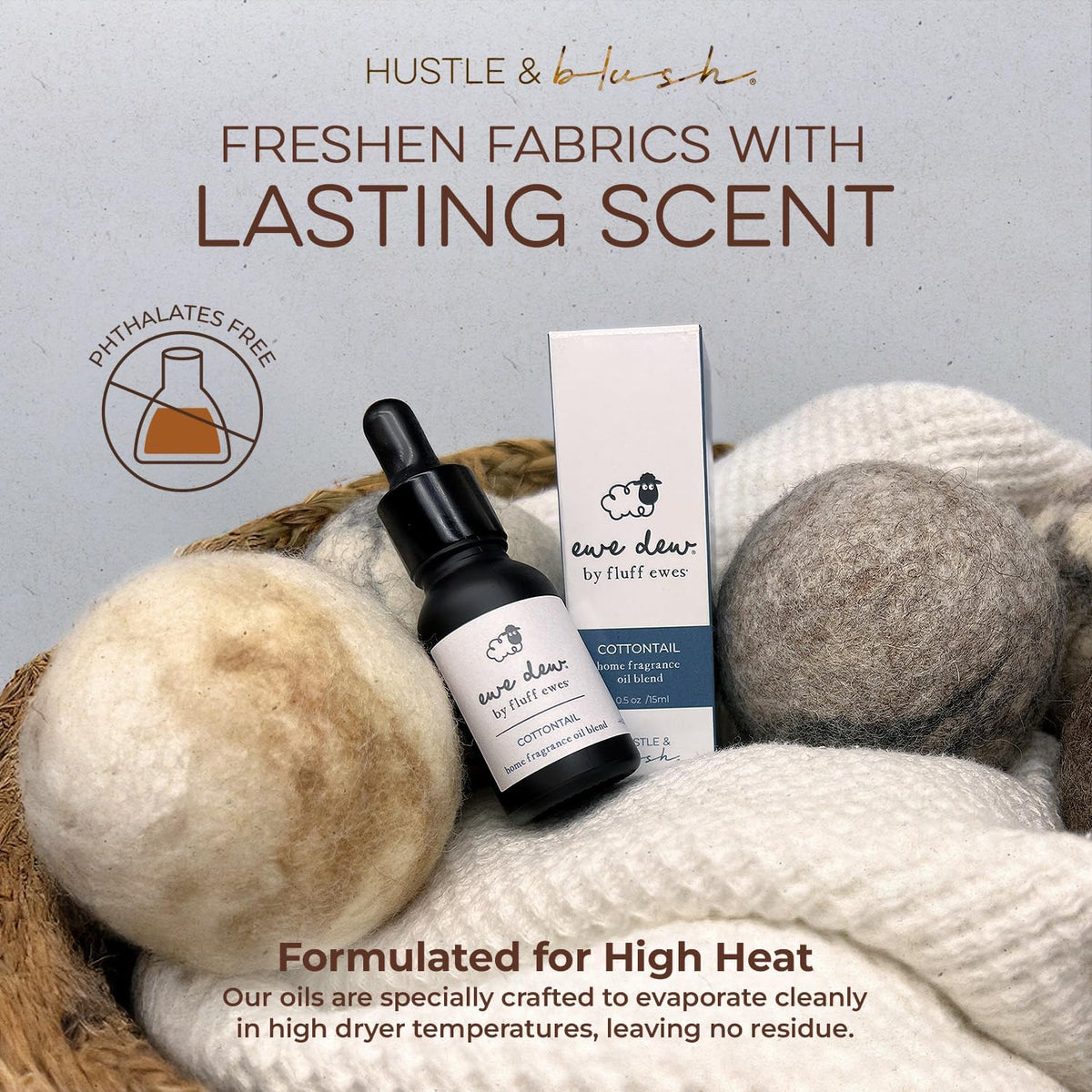 Laundry Essential Oils for Dryer Balls 15ml Cottontail - Blend of Laundry Fragrance Oil and Essential Oils for Laundry Wool Balls, Essential Oil for Laundry Diffusers and Candle Making Scents