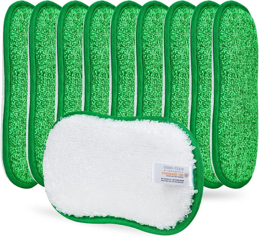 10 Pack Kitchen Dish Sponges Scrubber Non-Scratch Multi-Purpose Dishcloths, Sponge Along with Heavy Duty Scouring Power - Effortless Cleaning of Dishes, Pots and Pans