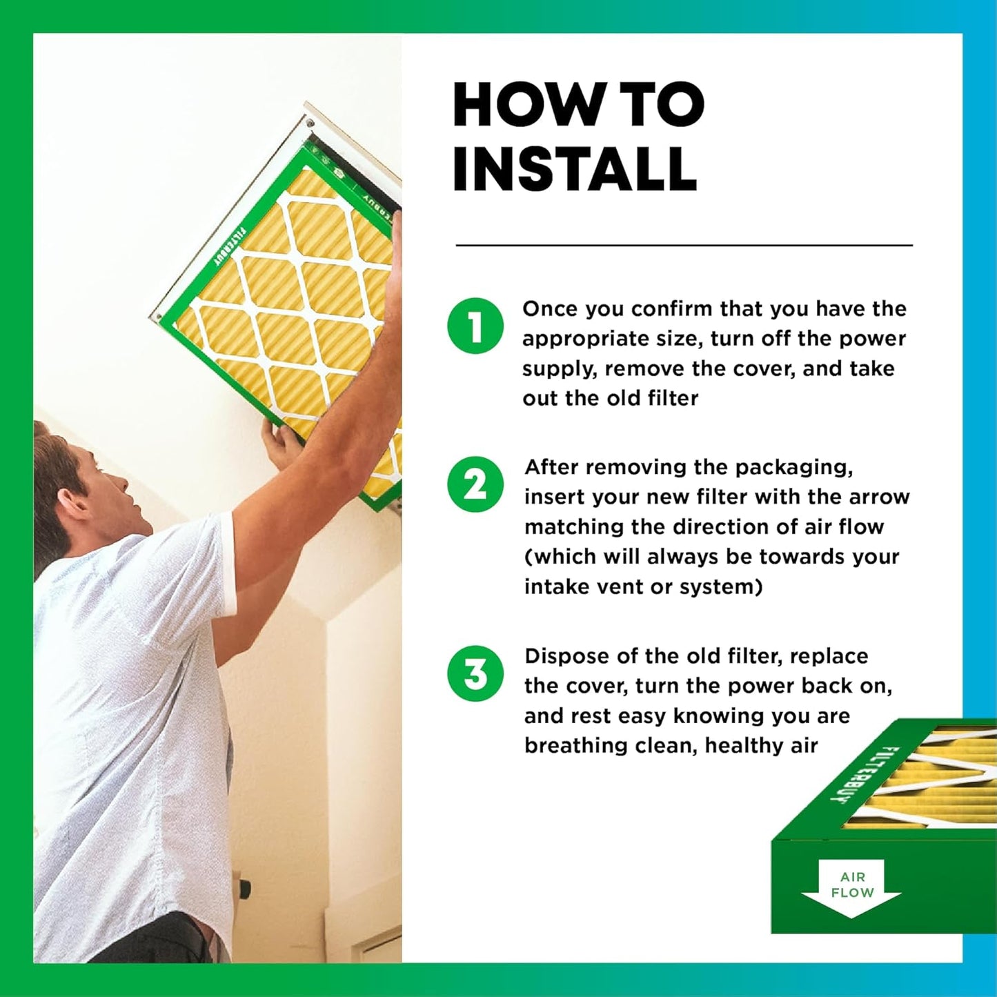 Filterbuy 10x20x1 Air Filter MERV 11 (MPR 1200) Allergen Defense Replacement (4-Pack), Electrostatic Pleated HVAC AC Furnace Filters, Made in USA (Actual Size: 9.50 x 19.50 x 0.75)