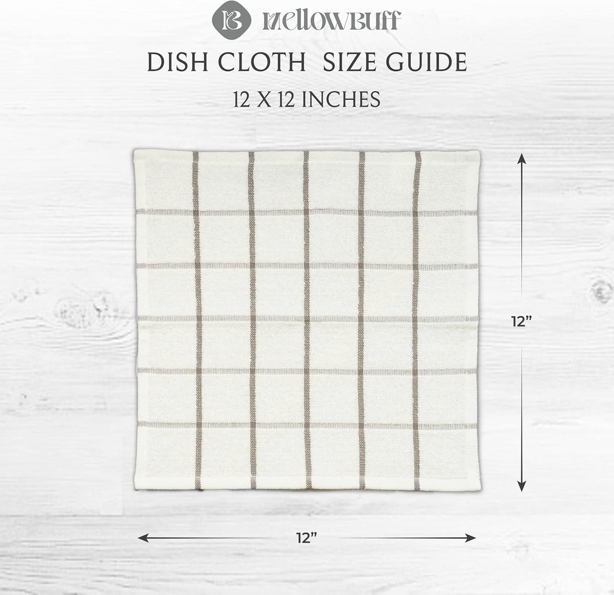 100% Cotton Terry Dish Cloth & Dish Towel, 6 Pack, Super Soft and Absorbent Kitchen Towels, Perfect for Kitchen Cleaning and Dish Washing (Grey (DT and DC Combo))
