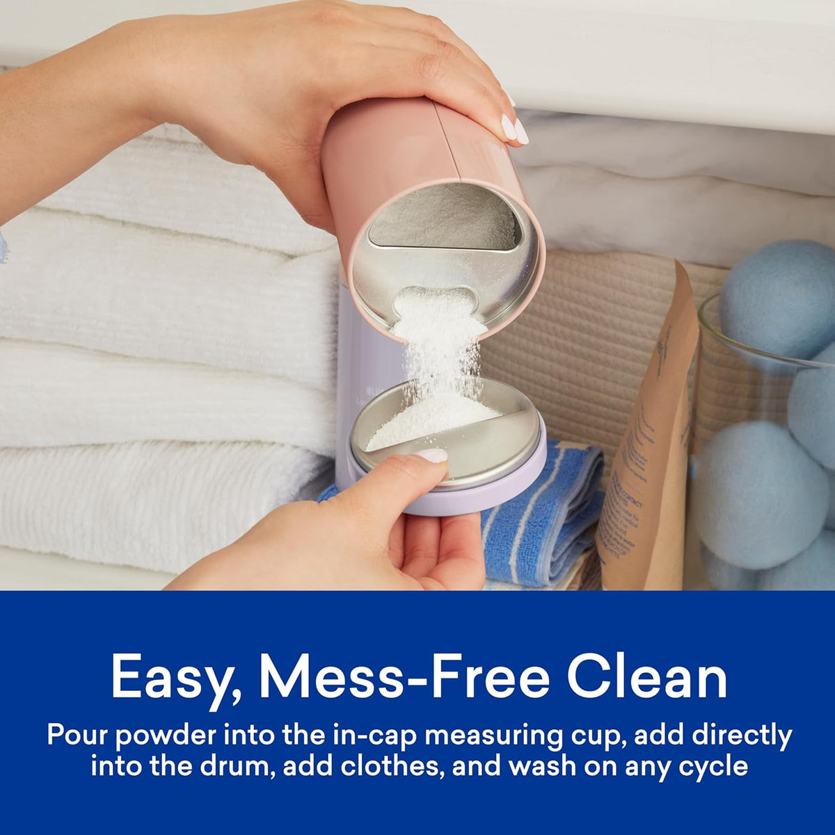 BLUELAND Oxi Laundry Booster Powder Refill 2-Pack, Clear Skies Scent, 50 Loads, 35.2 oz, Plastic-Free, Eco Friendly, Oxy Cleaner, Stain Remover