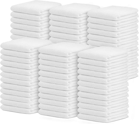 Avalon Towels Terry Bar Mop Towels (Value Pack of 72) Size 14"x17" – Absorbent and Durable, Multipurpose Cleaning Rags, Cotton Cleaning Cloths, Terry Cloth Rags, Reusable Shop Rag (White)