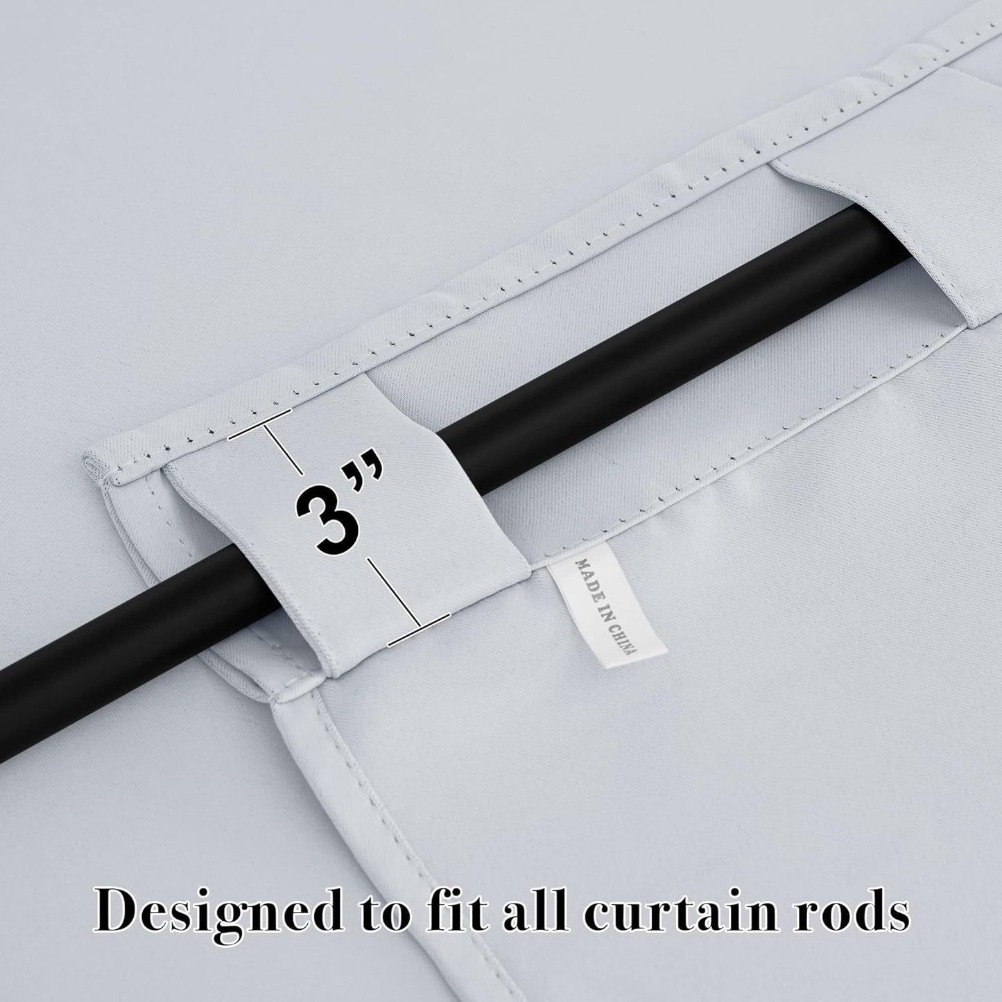 RYB HOME Kitchen Window Curtains - Blackout Privacy Half Window Curtains for Bedroom Bathroom Dining Living Room Cafe Office Short Tiers Drapes, W 34 x L 36 inches, 2 Panels, Grayish White