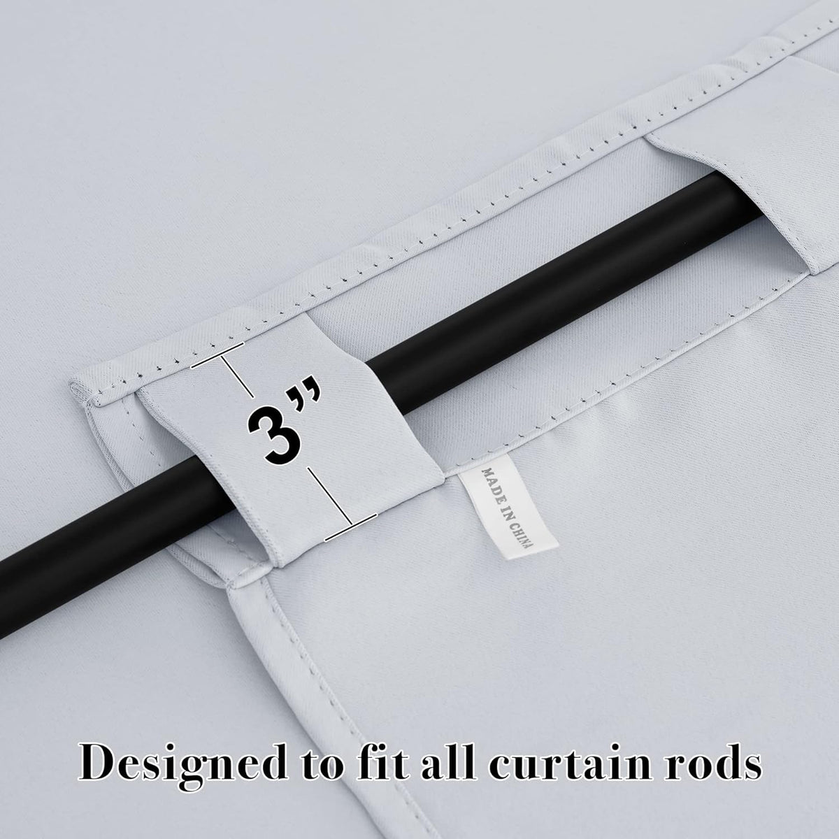 RYB HOME Small Window Curtains Blackout, Privacy Thermal Insulating Drapes for Bedroom Bathroom Basement Cafe Classroom Window Decor, W 34 x L 45 inches, Greyish White, 2 Panels