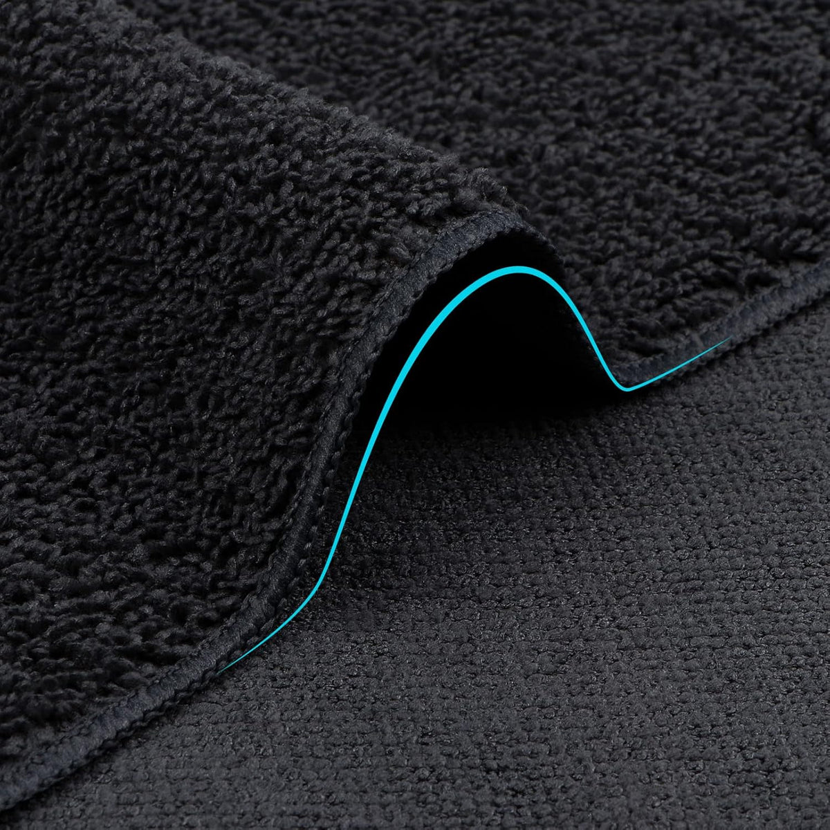 Orighty Washcloths Bulk Towels Set 50 Pack, Highly Absorbent and Super Soft Microfiber Fingertip Towels, Multi-Purpose Wash Cloths for Bathroom, Hotel, Spa, and Gym, 12x12 Inch, Black