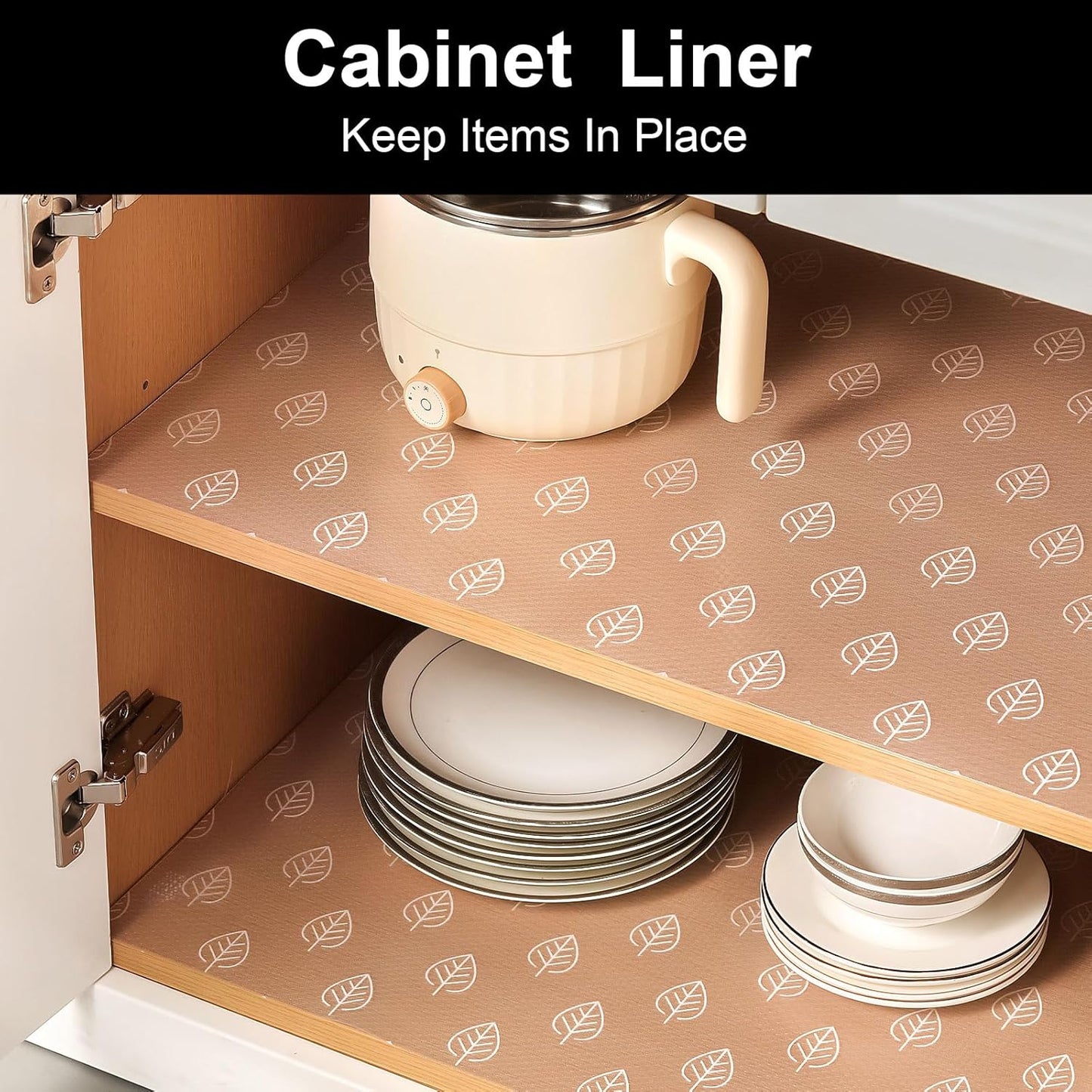 CooyesFridge Liners Shelf Liner for Kitchen Cabinets Refrigerator Liners Waterproof & Oil-Proof Kitchen Cupboard Liner Non Adhesive Drawer Mats EVA Material for Shelves