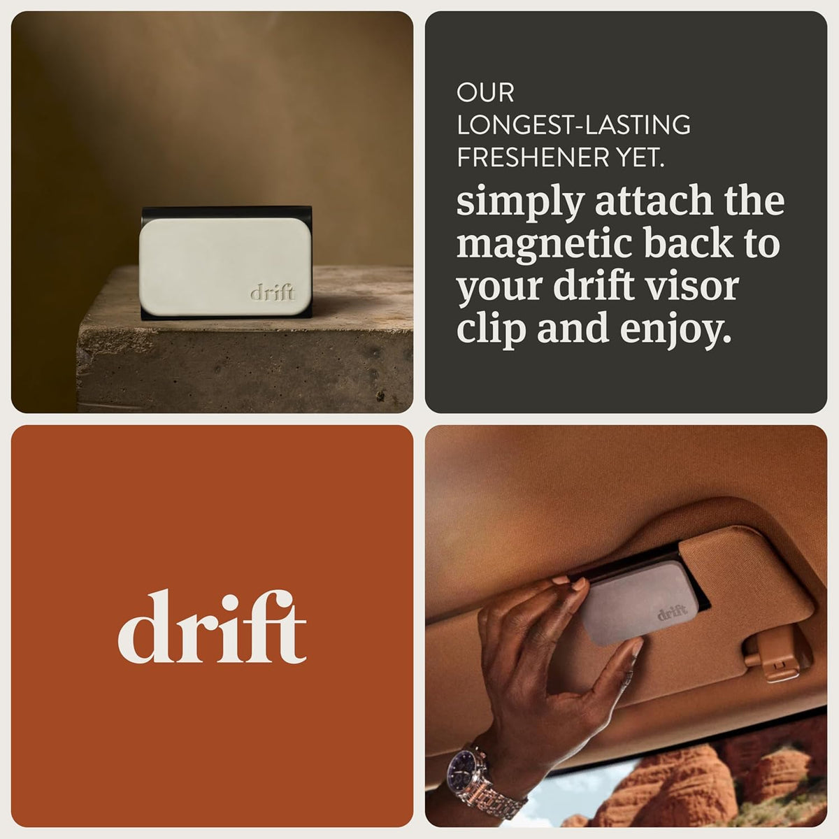 Drift Car Air Freshener - Stone Air Freshener - Car Odor Eliminator - Great Wave Scent Starter Kit