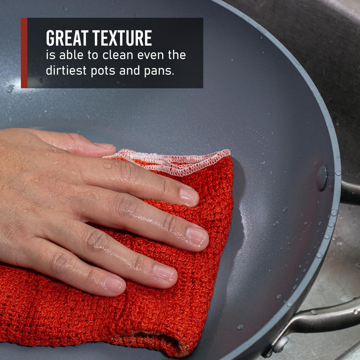 Old Fashion 100% Cotton Dishcloths - Set of 4 Mixed Colors - 2 Pumpkin Spice/2 Natural -11" x 11"