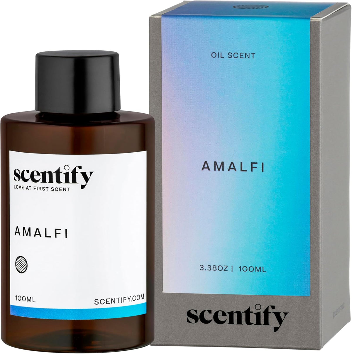Scentify Amalfi Aroma Oil Refill Scent for Oil Diffusers - Lemon, Jasmine, Orchid, Amber, Musk Scents - Luxurious Relaxing Aromatherapy Diffuser Fragrance 100ml, 3.38 oz