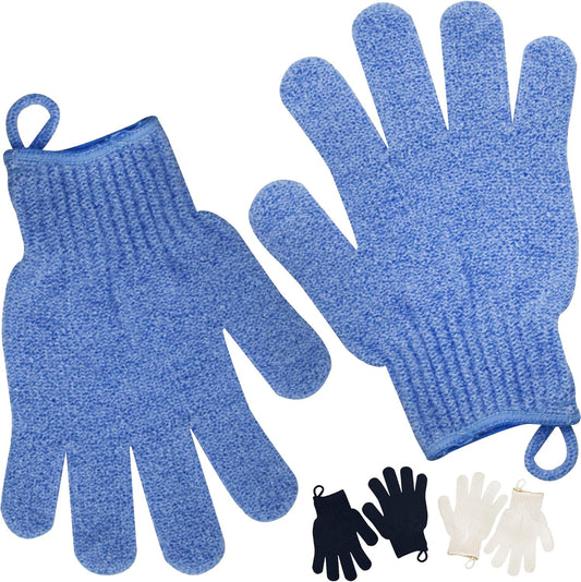 Exfoliating Glove - Body Scrub for Smooth and Soft Skin - Body Exfoliator for Ingrown Hair Dead Skin Remover and Itchy and Flaky Skin - Scrubber Shower Accessories 1 Pair Glove Mens Stocking Stuffer