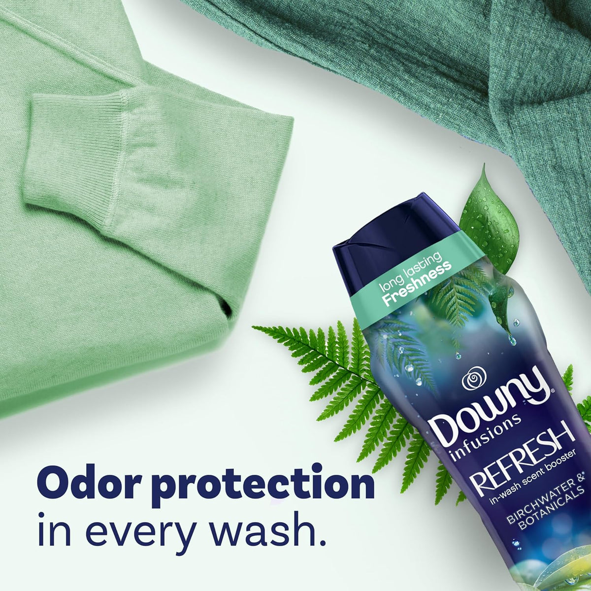 Downy Infusions In-Wash Laundry Scent Booster Beads, REFRESH, Botanical Florals and Birch Water, 18.2 oz