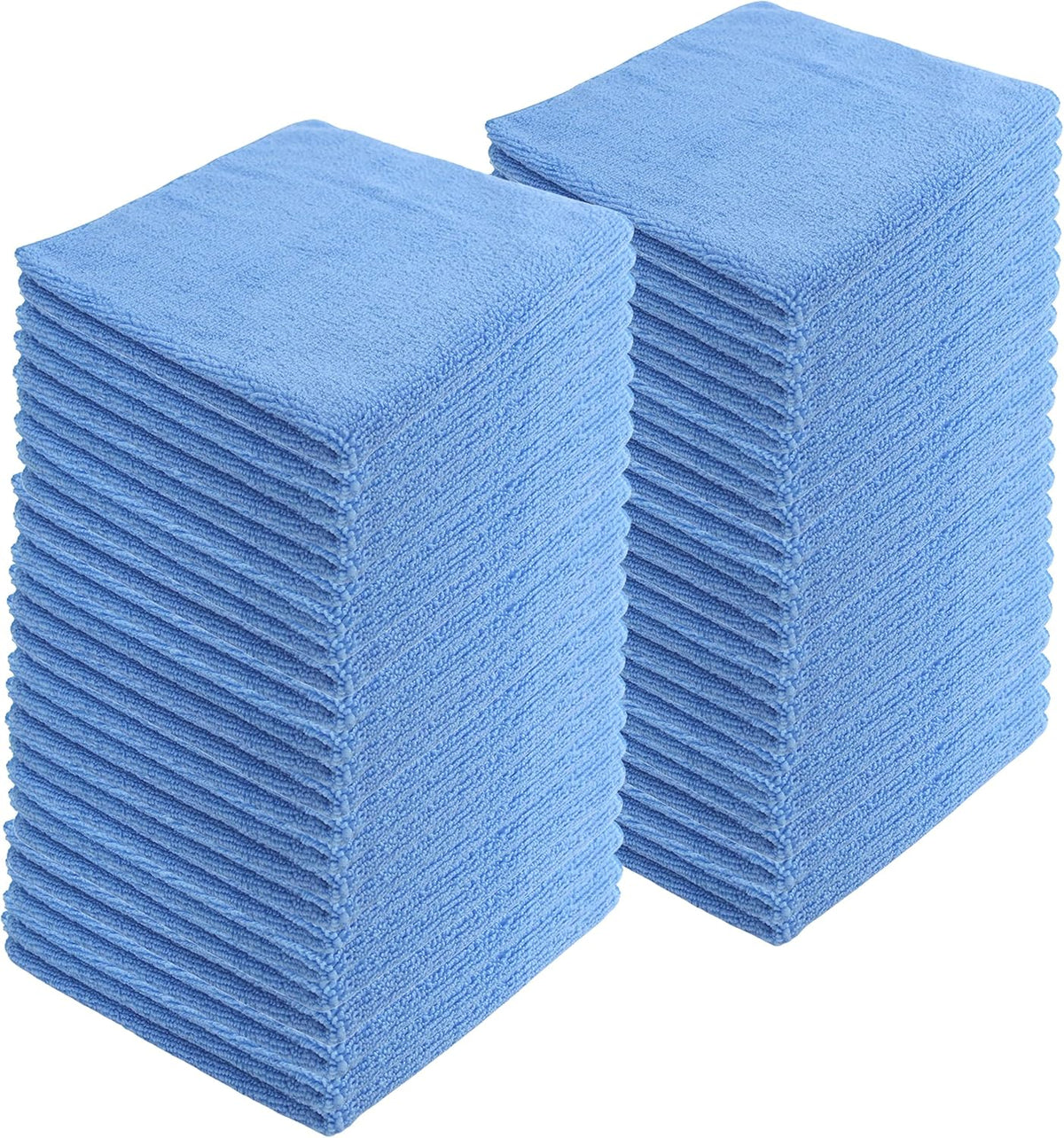 Microfiber Cleaning Cloths,48 Pack, 16"x16", All-Purpose, Softer, Highly Absorbent, Lint-Free, Reusable, Washable Pro Towels, Blue, for House, Kitchen, Bathroom, Car, Office