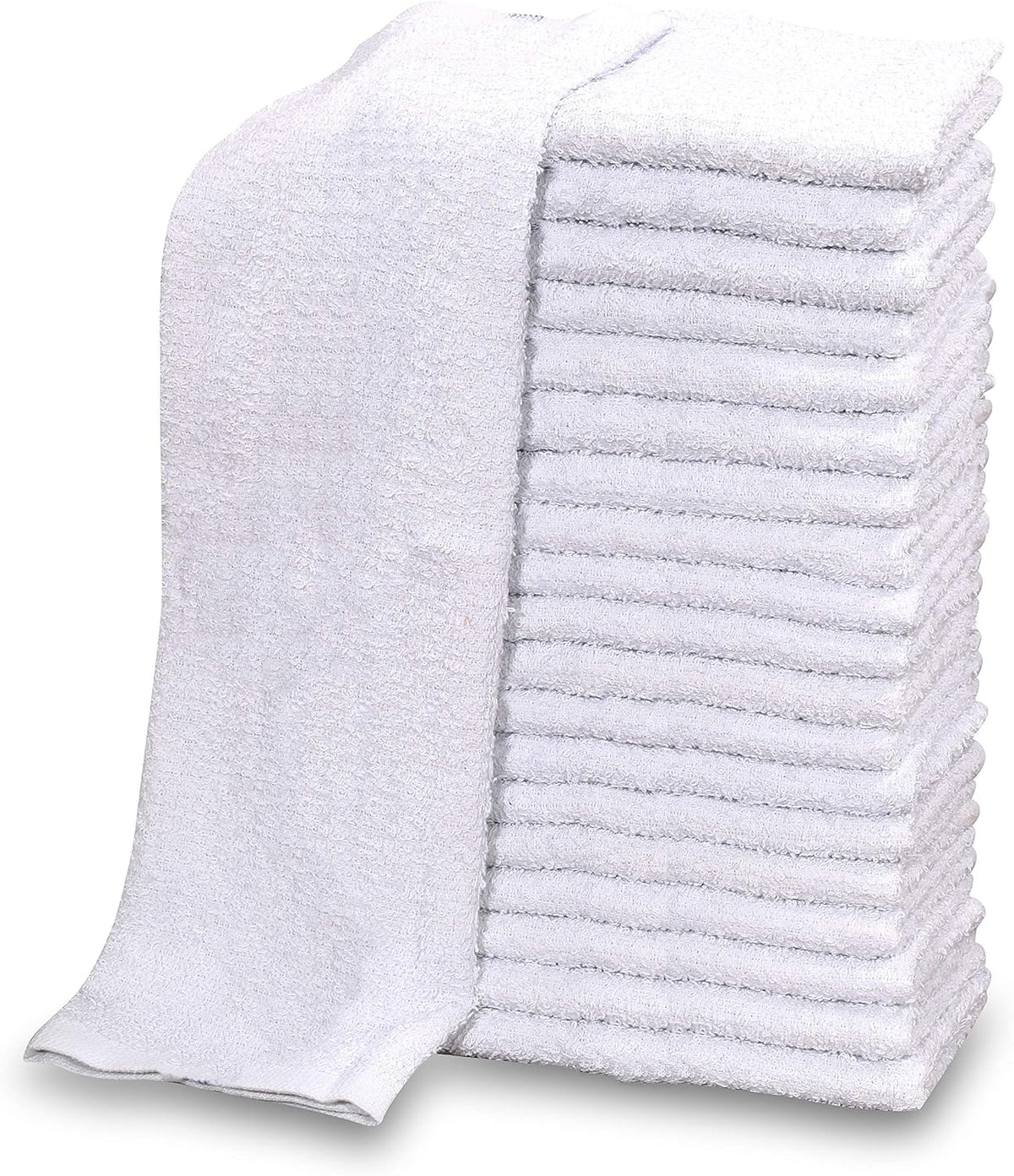 GOLD TEXTILES 60 PC New Cotton Blend White Restaurant Bar Mops Kitchen Towels 28oz (5 Dozen) (60, White)