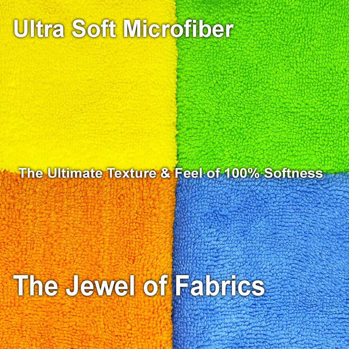 Microfiber Cleaning Cloths - 36 Pack, 16x16 Reusable, Lint-Free, Highly Absorbent Towels for Home, Kitchen, Car Detailing & Windows - Soft, Durable, Washable Cleaning Rags (Mix Color, 16" x 16")