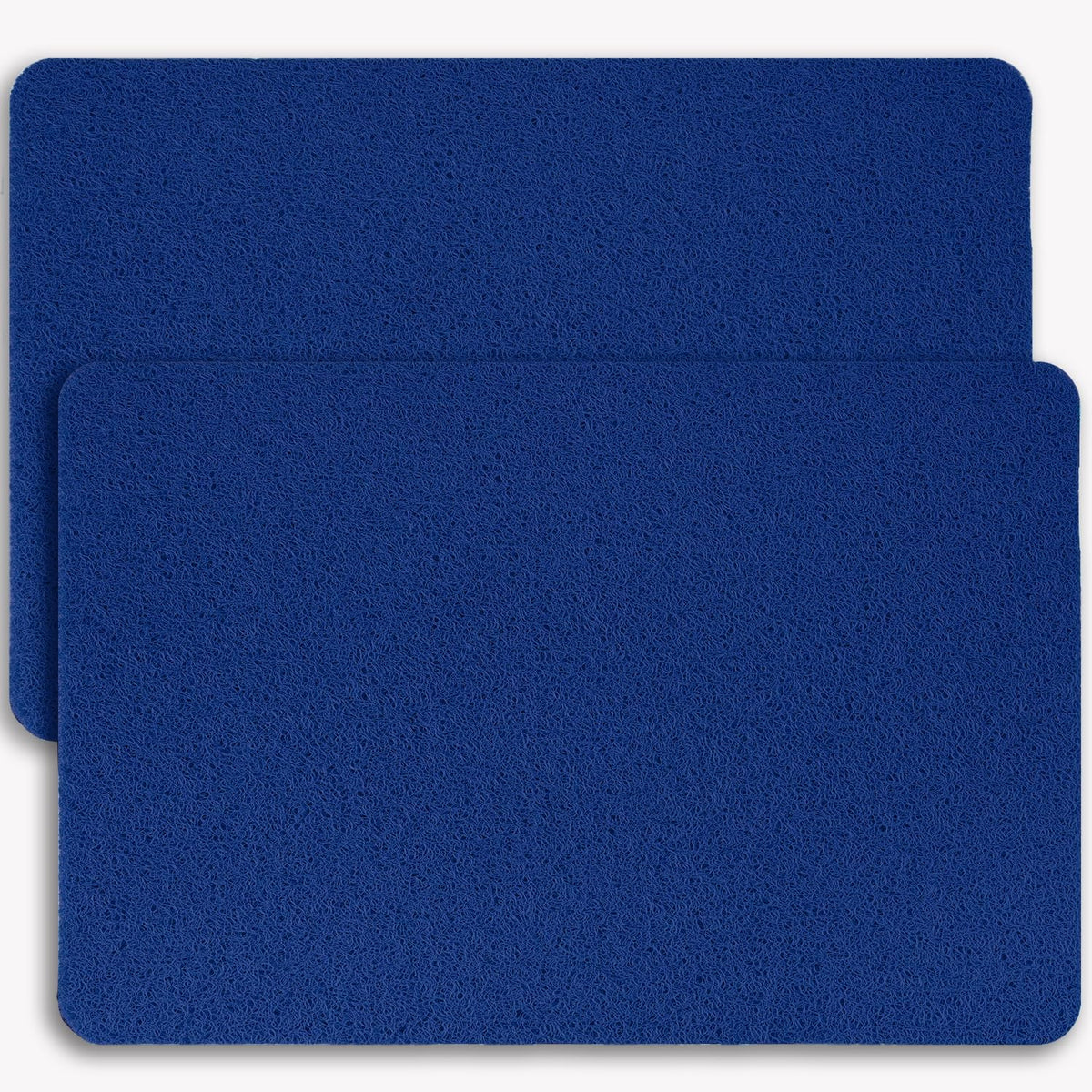 Non-Slip Bathtub Mat, 2 Pack Anti Slip Shower Mat, Fast Drying Bathtub Mats, Foot Scrubber Mat, Anti Slip Mat for Tub, Floor, Bathroom, Kitchen, Home, Hotel (Navy Blue 24"×16"+24"×16")