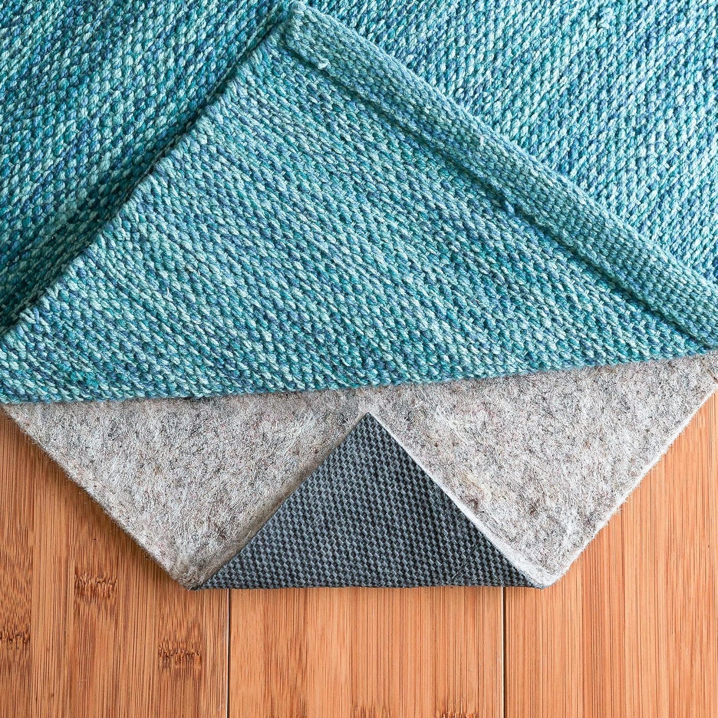 RUGPADUSA - Dual Surface - 9'x12' - 1/8" Thick - Felt + Rubber - Non-Slip Backing Rug Pad - Adds Low-Profile Comfort and Protection